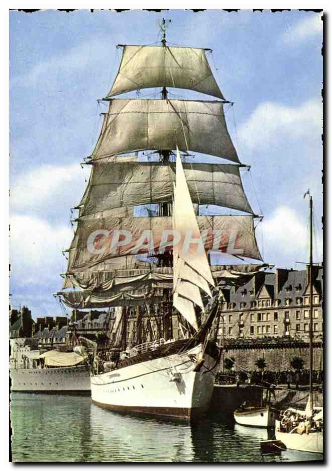CPM Bateau Saint Malo Gorch Fock Barque ecole de la marine allemande