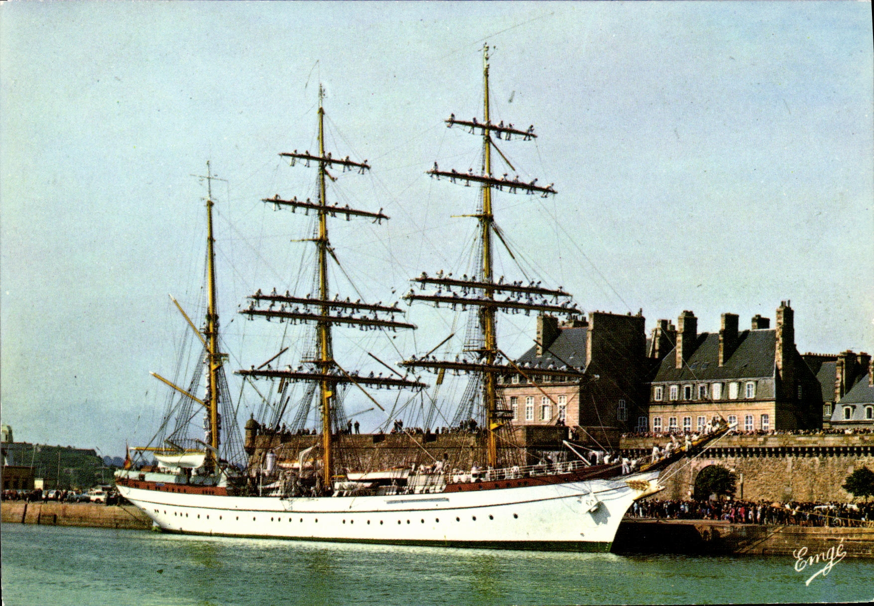 Saint-Malo — Le « Gorch-Fock », navire-école de la Marine Allemande — Photo-Édition Emgé