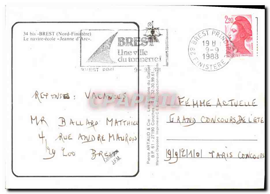 Le navire-école « Jeanne d'Arc » — Brest (Finistère) — Éditions du Gabie — Reverso