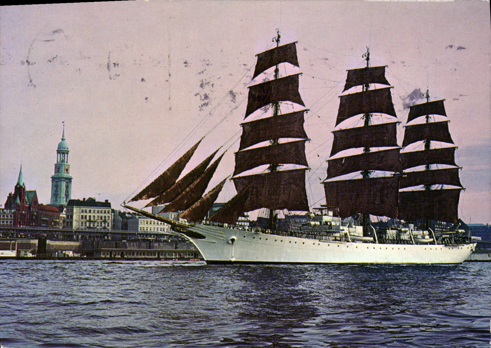 Hambourg — Hafen mit Dreimastvollschiff "LIBERTAD" — Foto und Verlag Haus Hartz Hamburg