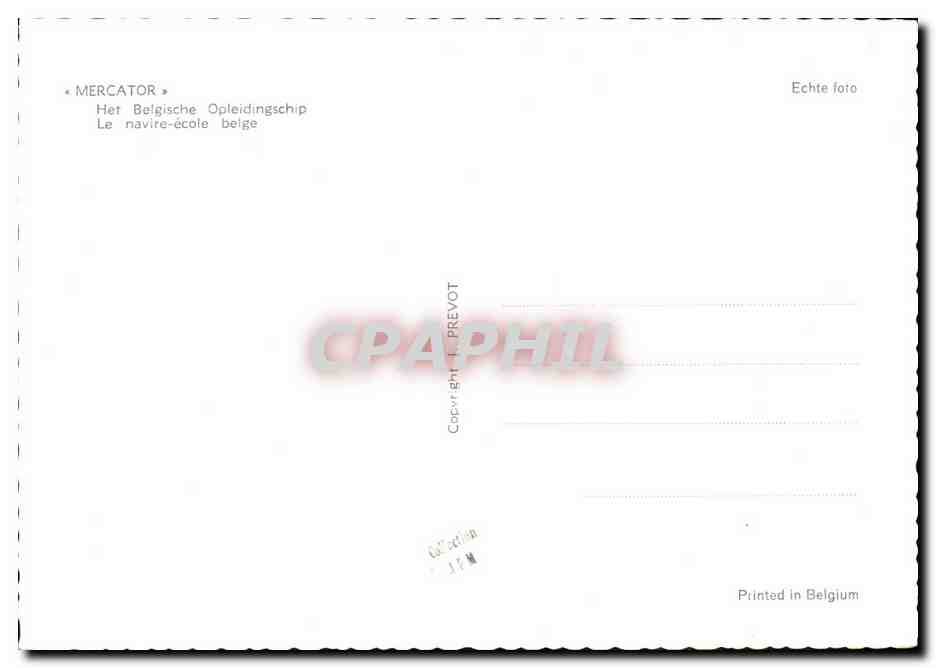 CPSM Bateau Mercator Le navire ecole belge — Back