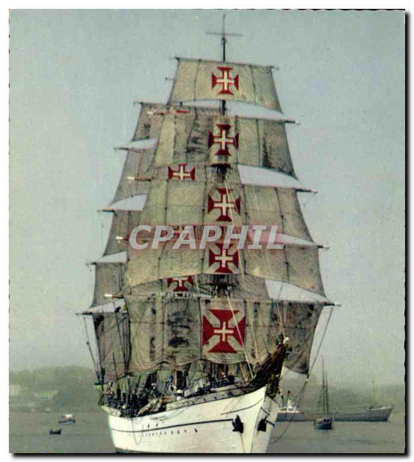 CPM Bateau Guerre Voilier ecole Sagrece