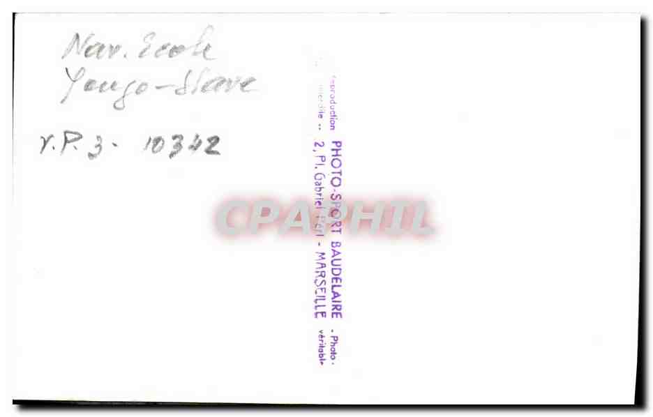 Photo Bateau Navire ecole Yougoslave Yougoslavie  — Rückseite