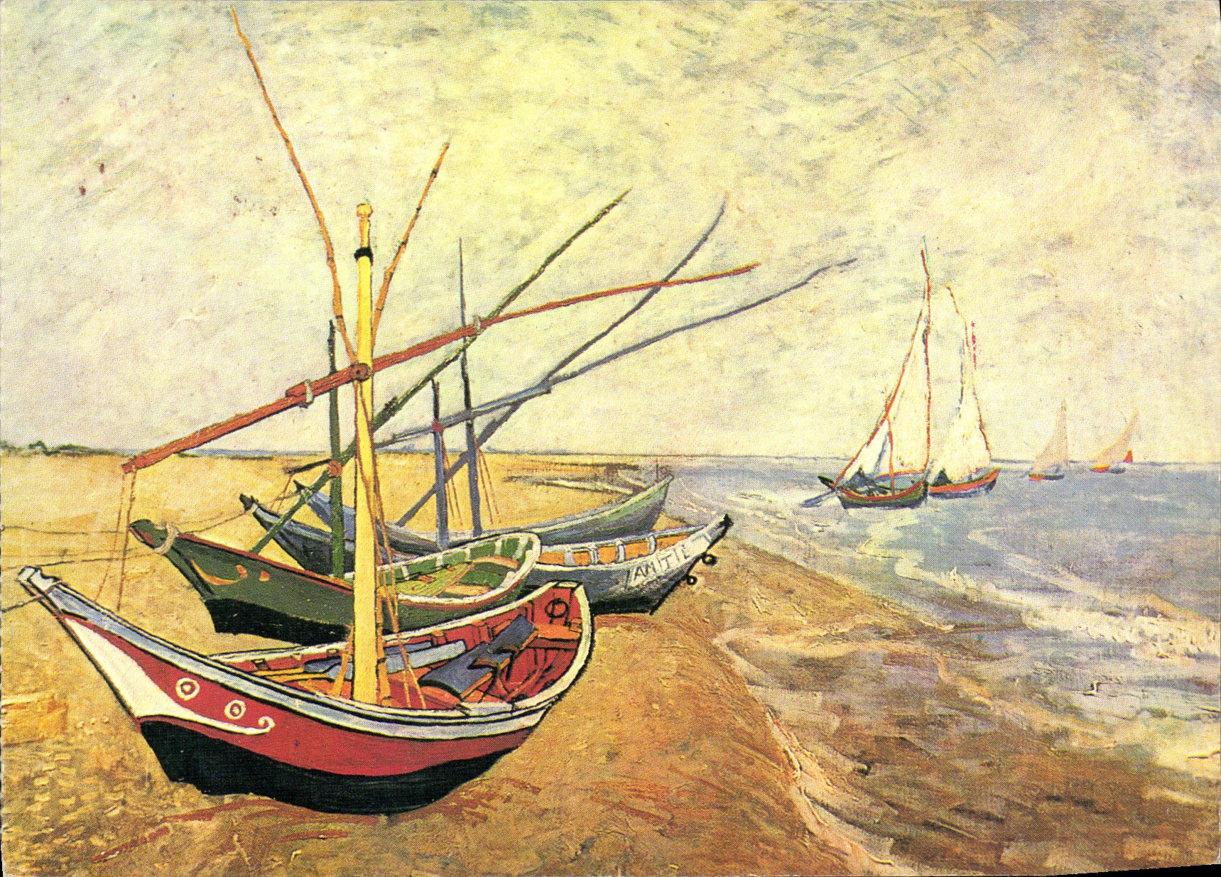 Barques aux Saintes-Maries — Vincent van Gogh, juin 1888 — PAPHIL International