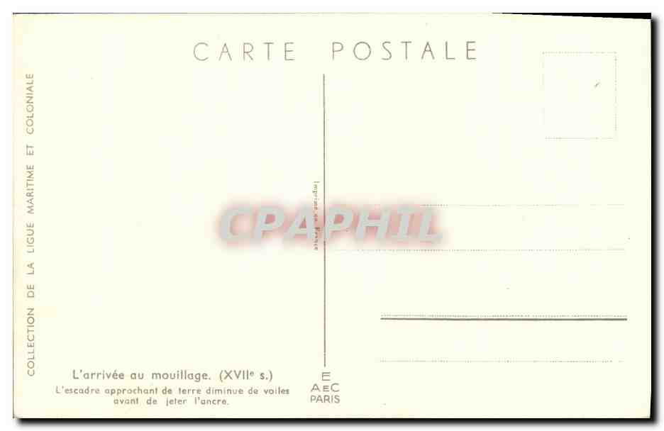 Ankunft einer Flotte am Ankerplatz — 17. Jahrhundert — E.A.E.C. Paris — Rückseite