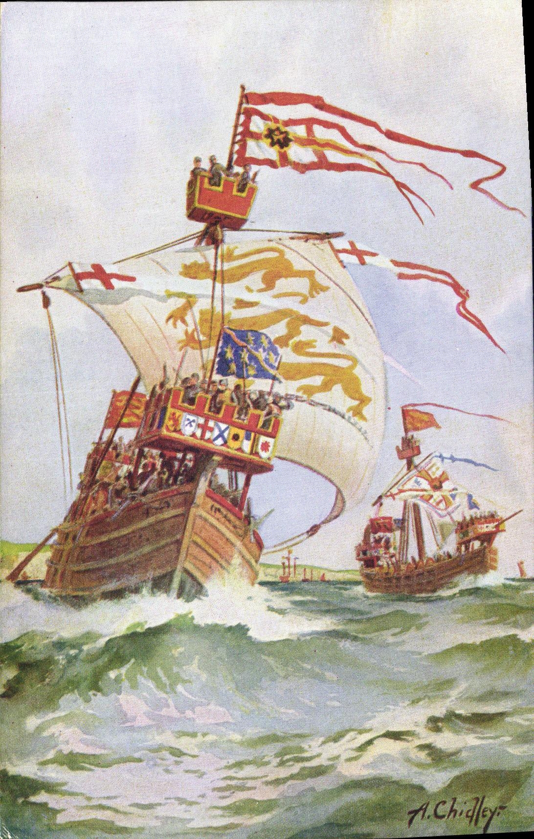 Navire royal — période normande et planteagénate — éditeur D. S. Art Press, Ltd.