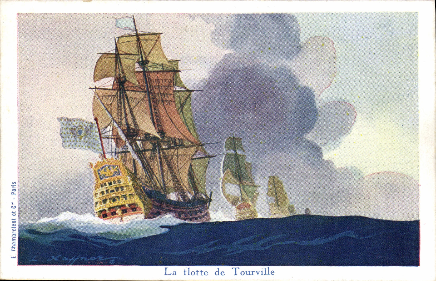 CPA Bateau Guerre La flotte de Tourville