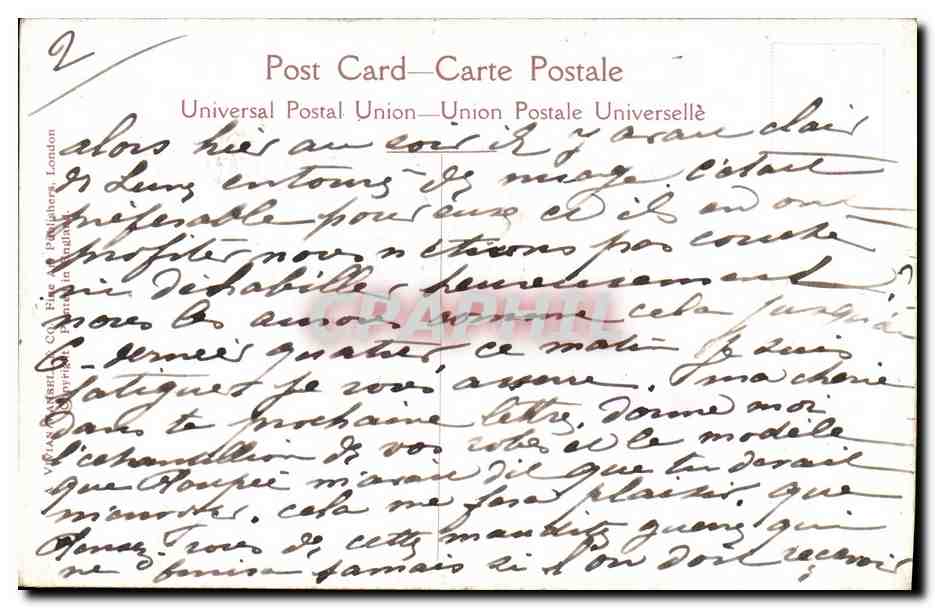 Sailor 'Water Power' — 'HMS Iron Duke' — Universal Postal Union, London — Verso