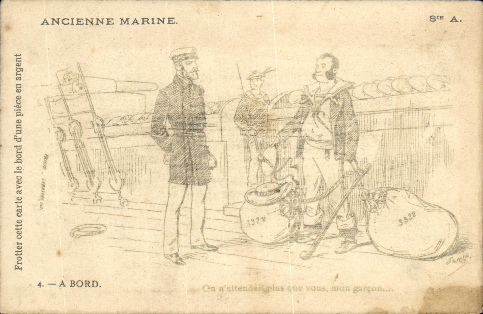 CPA Bateau Guerre A bord Publicite Chaussures Incroyable Troyes Rue de la republique
