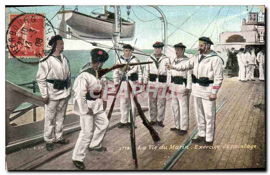 La Vie du Marin — Exercice de pointage — L.V. & Cie, n° 2718