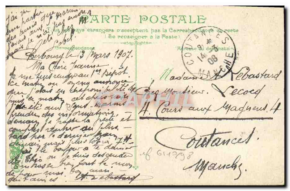 La Vie du Marin — Exercice de pointage — L.V. & Cie, n° 2718 — Verso