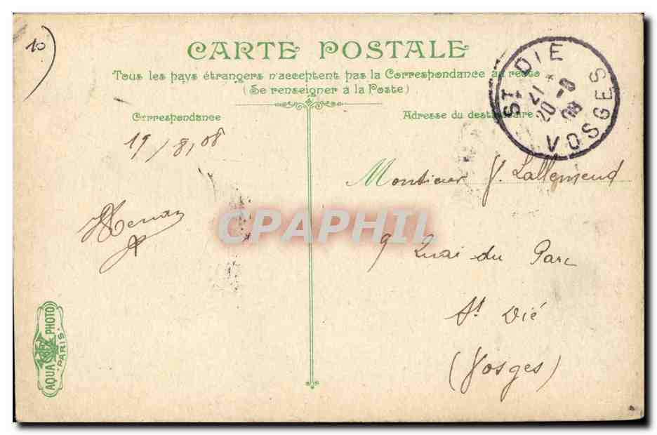 Marins en action — La Vie du Marin — éditeur AQUA PHOTO, Paris, n° 16890 — Verso