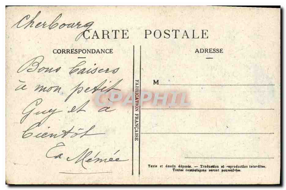 Nos marins (à bord) — La partie de cartes — A.D. Jang, n°1505 — Reverso