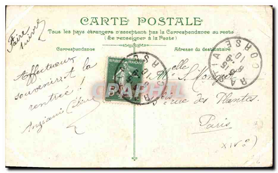 CPA Bateau La vie du marin Branlebas TRompette  — Rückseite