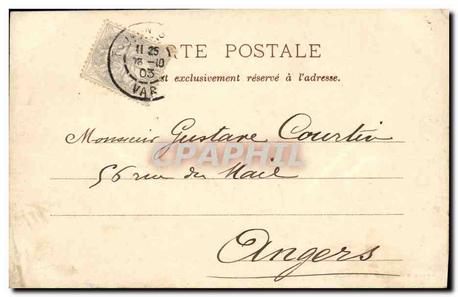 Compagnie de Débarquement — Marine Française — A. Couturier, phot-éditeur, Toulon — Reverso