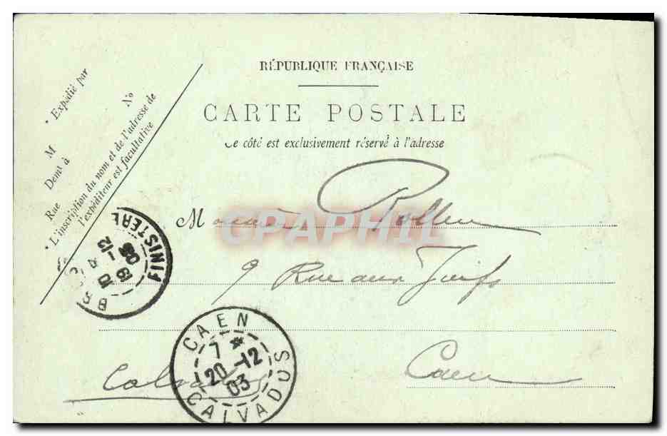 Soldats et pièce de campagne à Saint-Malo — éditeur inconnu, n° de série non visible — Verso