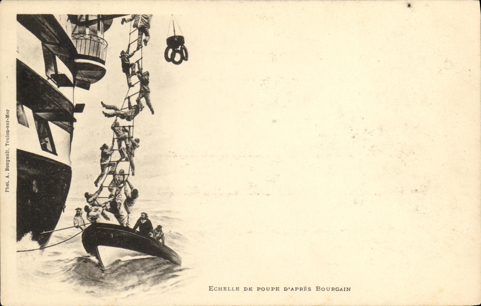 CPA Bateau Echelle de poupe d apres Bourgain 