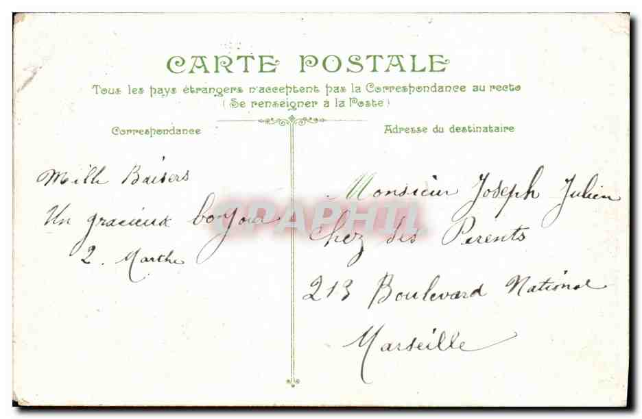 CPA Bateau Guerre La vie du marin Bande joyeuse — Rückseite