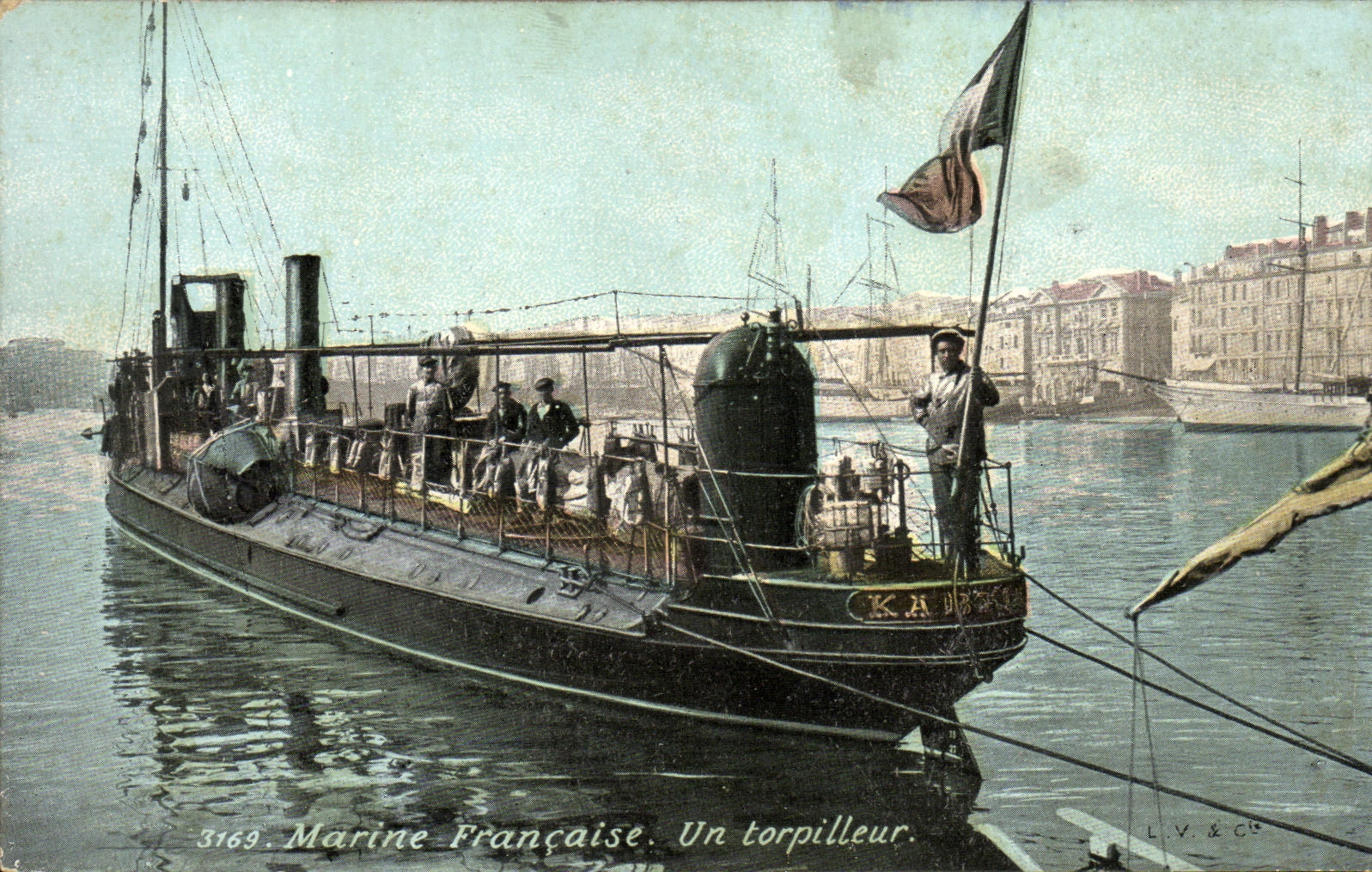 Marine Française. Un torpilleur — n° 3169 — éditeur L.V. & Cie