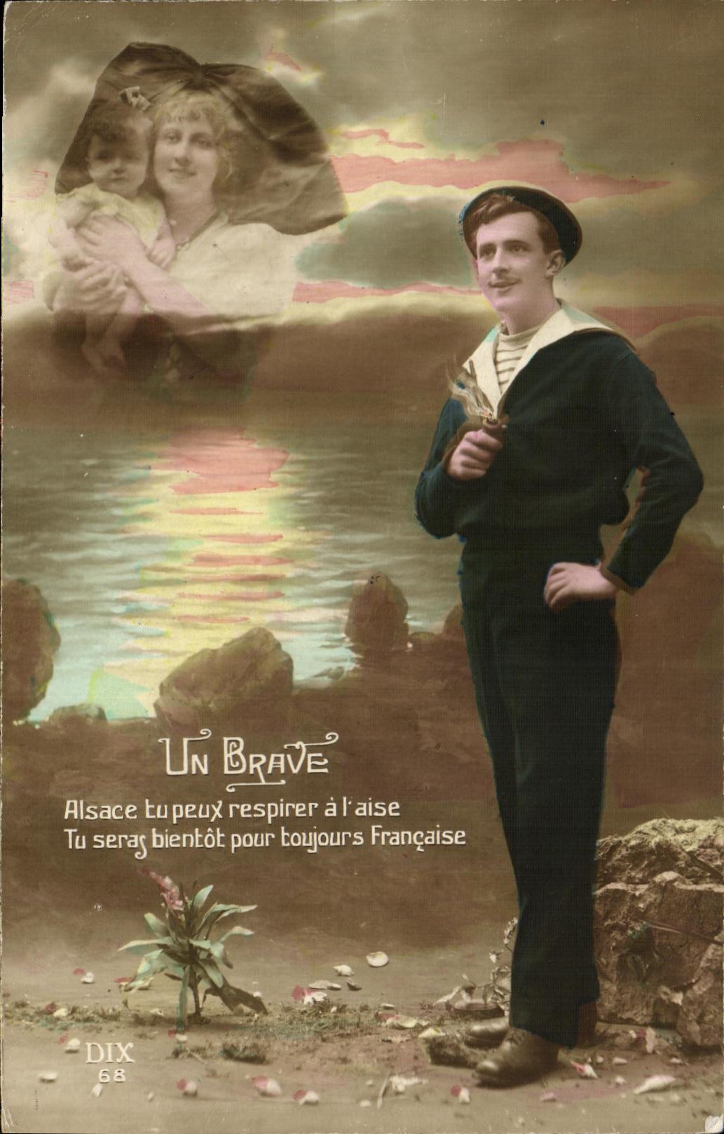 CPA Bateau Marin Alsace 