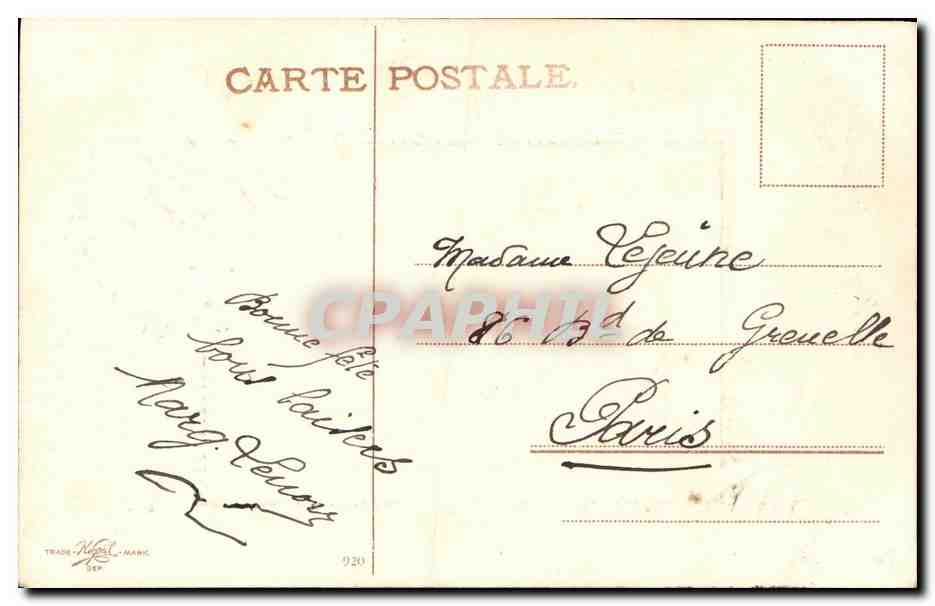 CPA Fantaisie Fleurs Bateau marins — Verso
