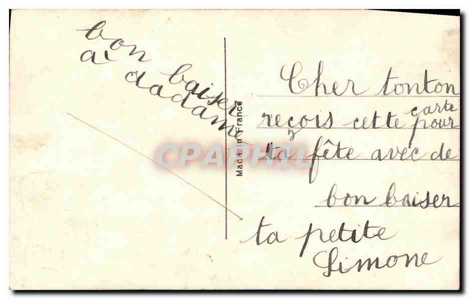 CPA Fantaisie Fleurs Enfant Fille — Rückseite