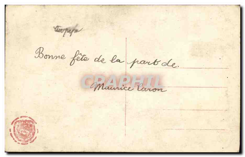 CPA Fantaisie Fleurs Enfant Soldat Militaria — Rückseite