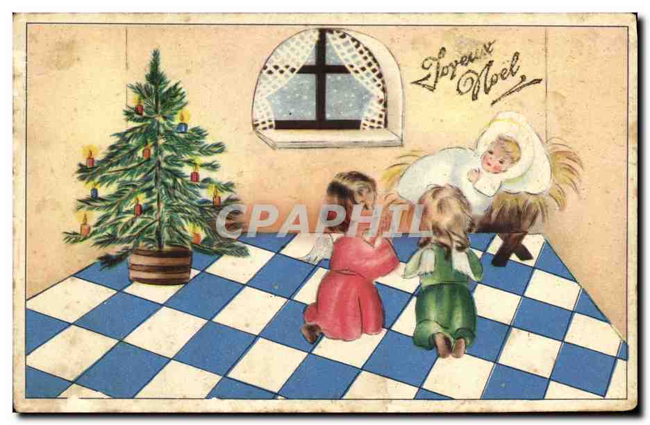 CPA Fantaisie Enfants Christ Noel 