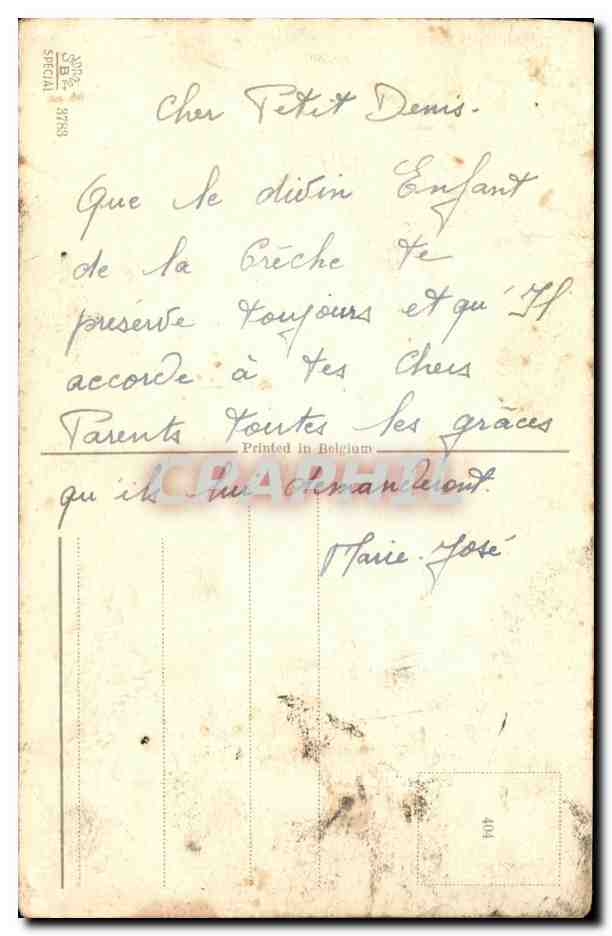 CPA Fantaisie Enfants Christ Noel  — Rückseite