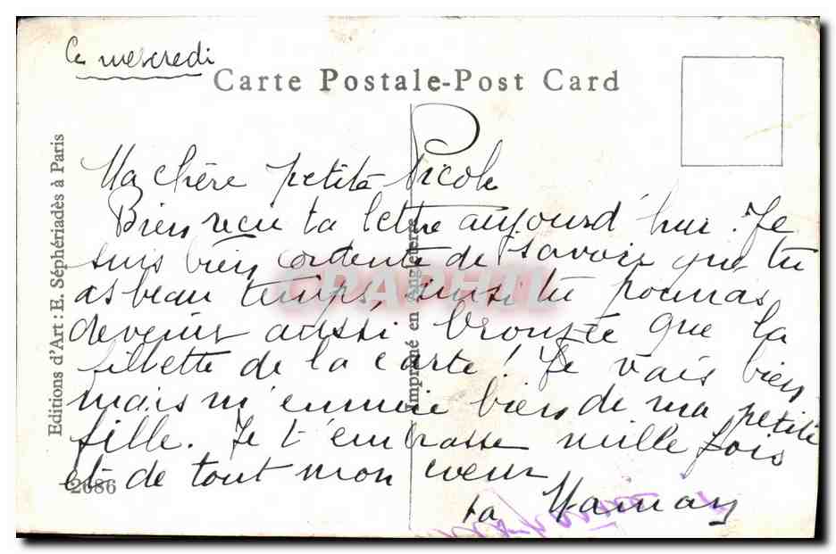 CPA Fantaisie Enfant Rotie a point — Rückseite