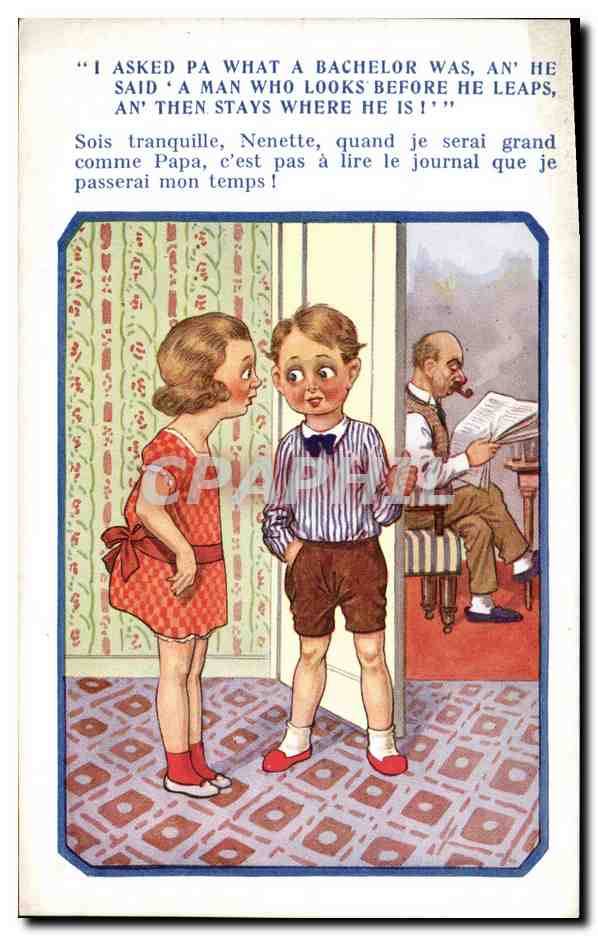 CPA Fantaisie Enfants Bachelor 