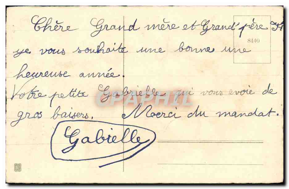 CPA Fantaisie Enfants bonhomme de Neige Bonne annee — Rückseite