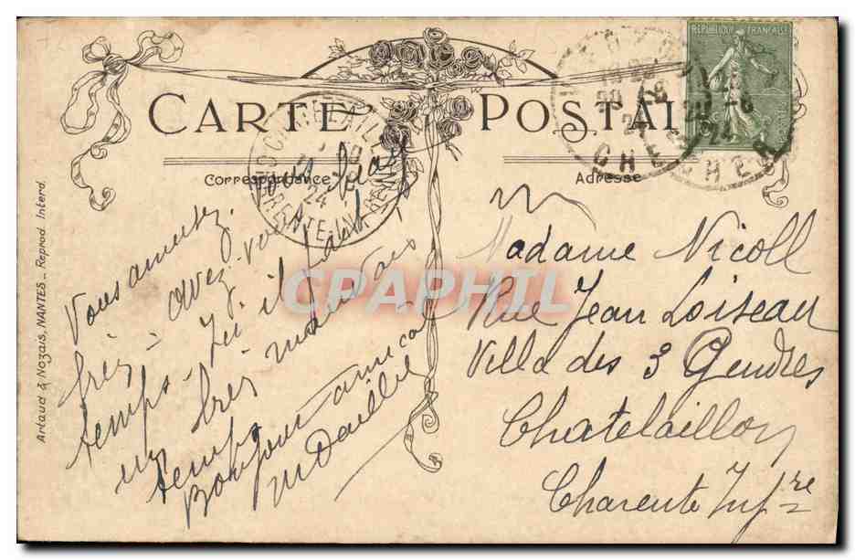 CPA Fantaisie Enfants Sommes nous bientot rendus capitaine ? Marin Bretagne Folklore Cocon — Rückseite