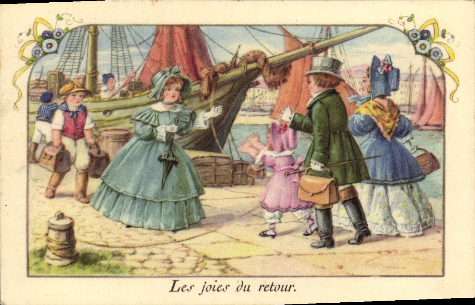 CPA Fantaisie Enfants Les joies du retour Bateau