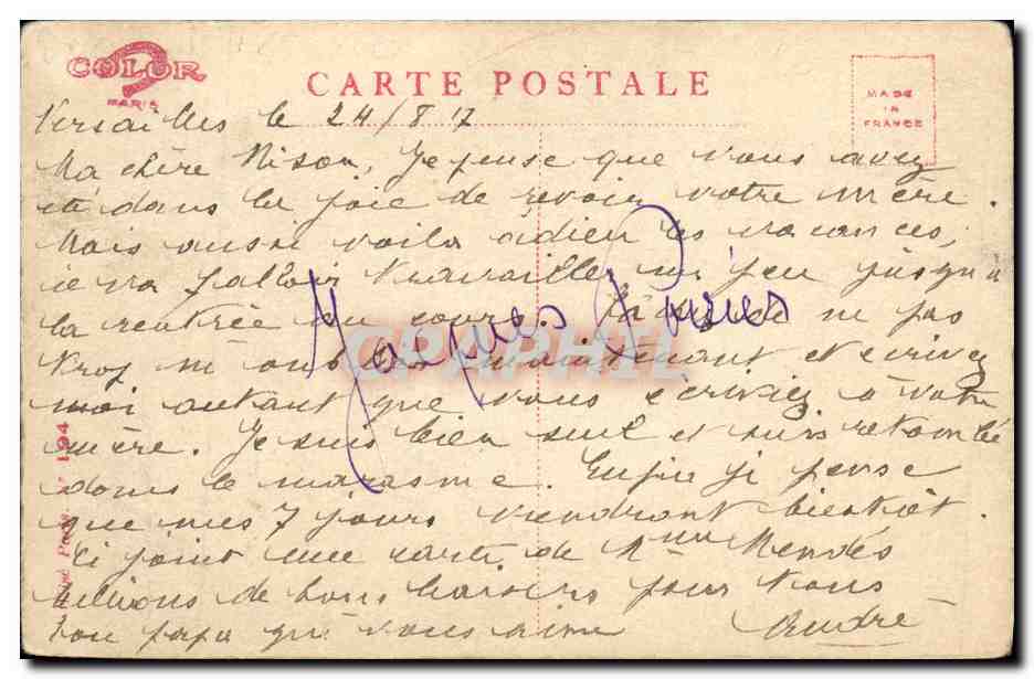 CPA Fantaisie Enfant a la tartine — Rückseite