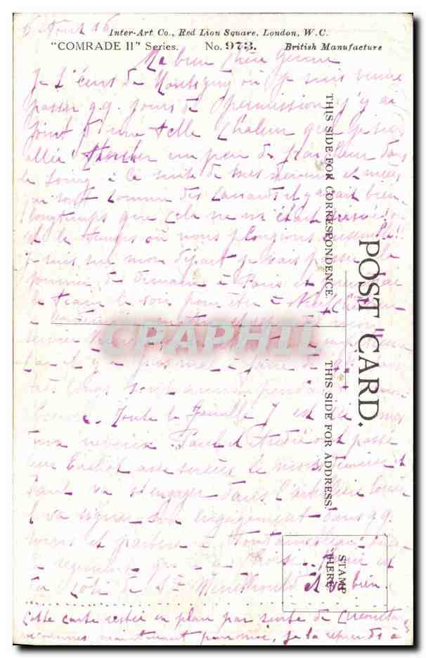 CPA Fantaisie Enfant Deleted by the censor Censure — Rückseite