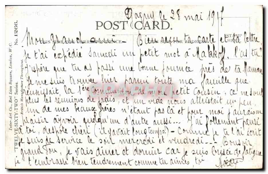 CPA Fantaisie Enfants Only time will tell Horloge — Rückseite