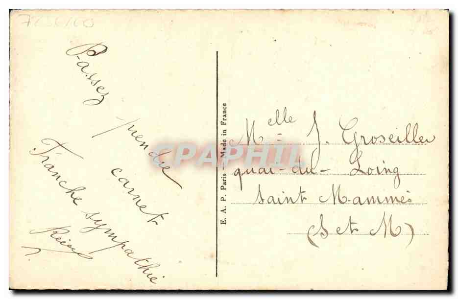 CPA Fantaisie Enfant Trotinette Cigartte — Rückseite