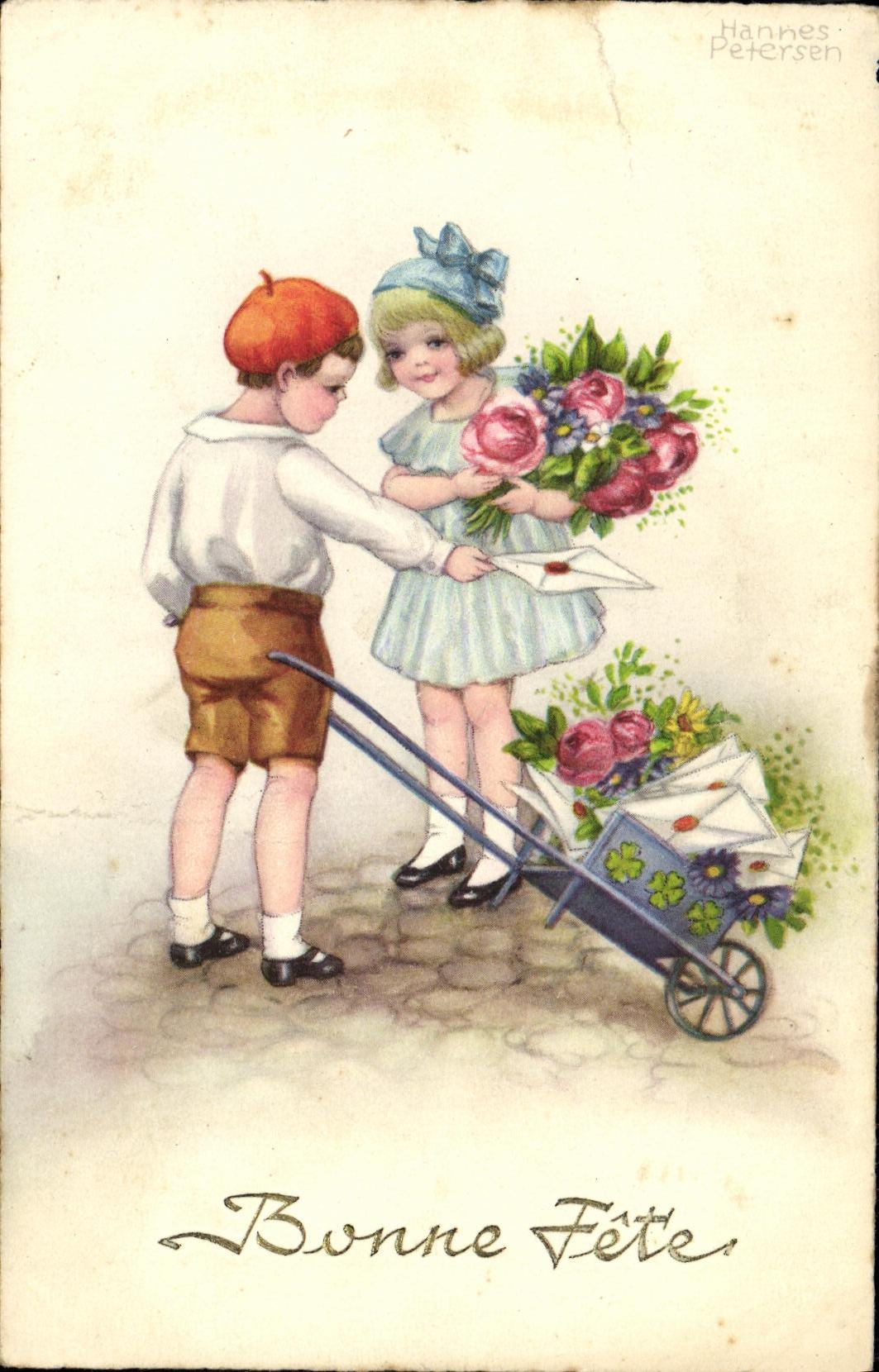 CPA Fantaisie Enfants Brouette