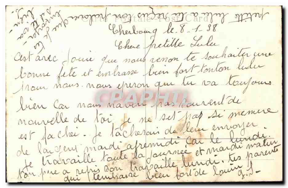 CPA Fantaisie Enfants Brouette — Rückseite