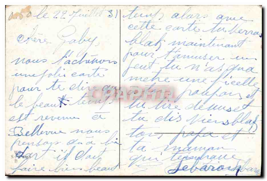 CPA Fantaisie Enfant Chien Automobile — Rückseite