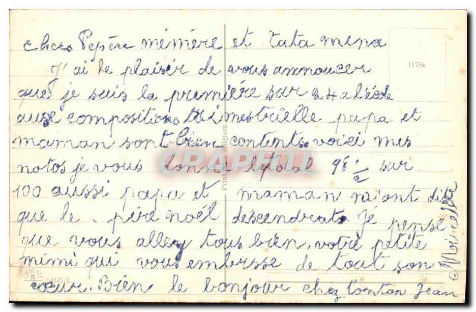 CPA Fantaisie Fleurs Enfants Chien  — Rückseite