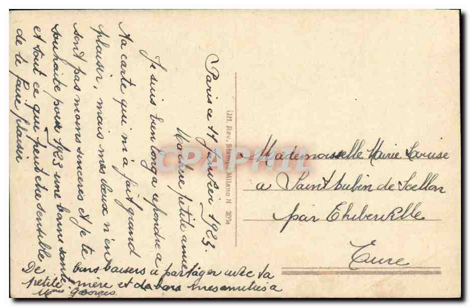 CPA Fantaisie Enfants Bonen anee — Rückseite