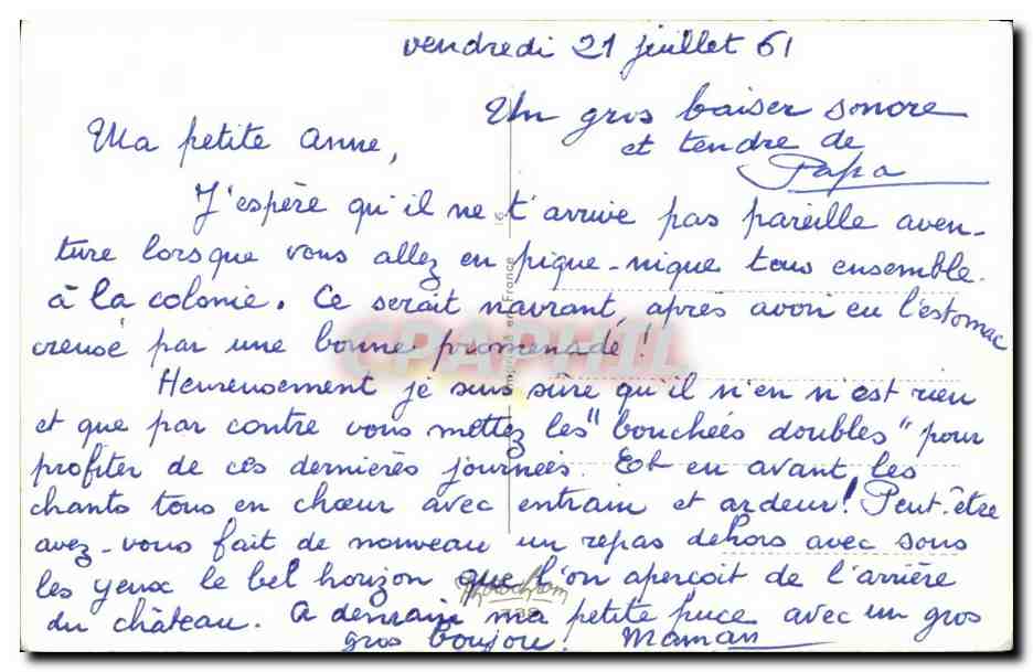 CPA Fantaisie Enfant Oh mon dejeuner qui s evade  — Rückseite