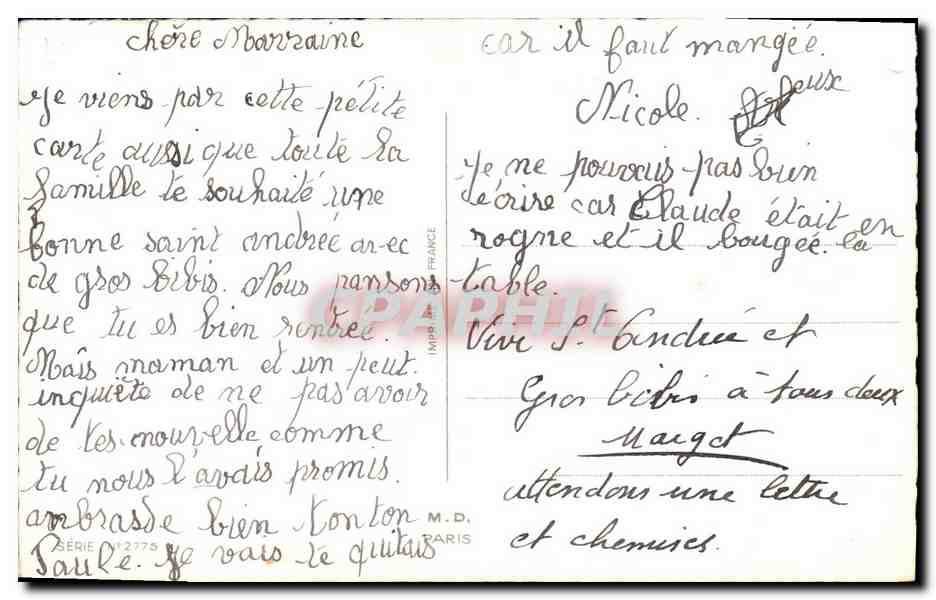CPA Fantaisie Enfant Bonne fete Poupee — Rückseite