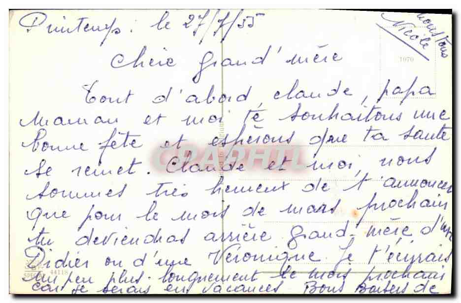 CPA Fantaisie Enfant Fleur — Rückseite