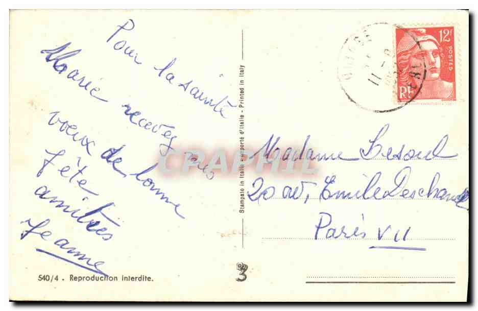 CPA Fantaisie Enfants Alpinisme Chat  — Rückseite