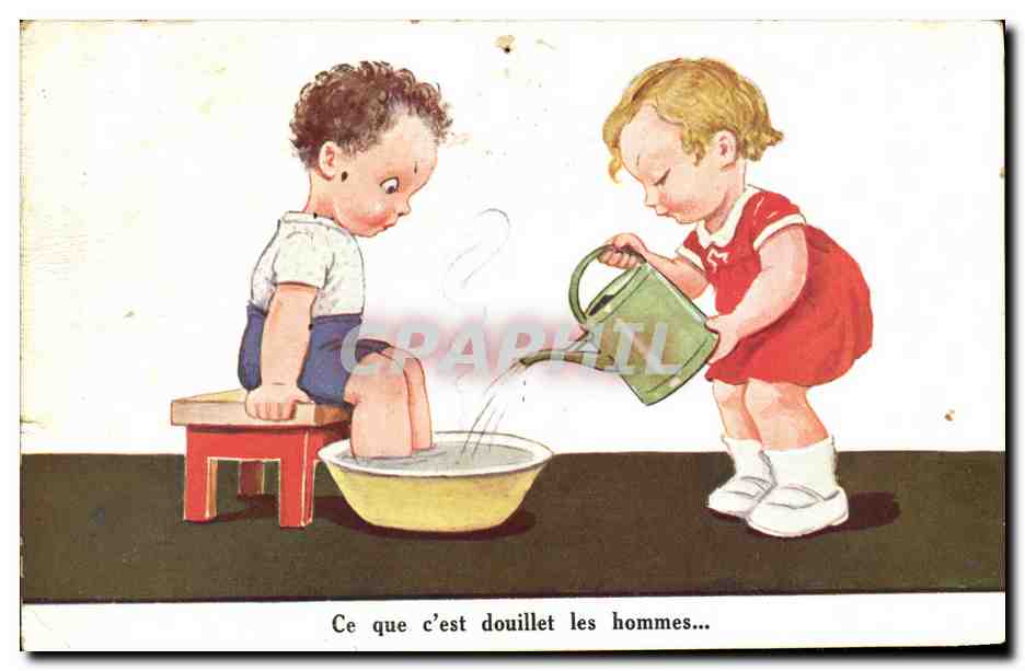 CPA Fantaisie Enfants Ce que c est douillet les gommes