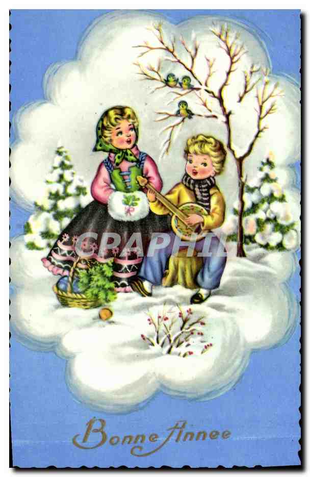 CPA Fantaisie Enfants Banjo
