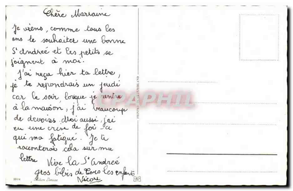 CPA Fantaisie Enfants Lapins — Rückseite